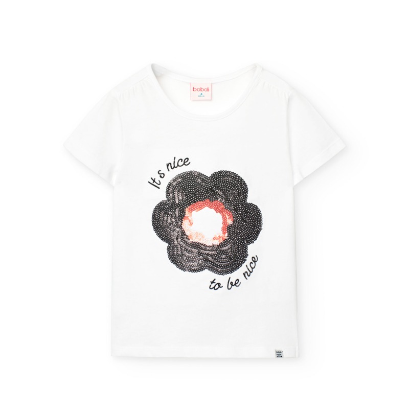 Camiseta chica detalle flor Boboli