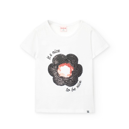Camiseta chica detalle flor Boboli