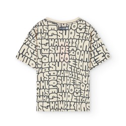Camiseta punto para chico estampado letras Boboli