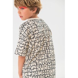 Camiseta punto para chico estampado letras Boboli