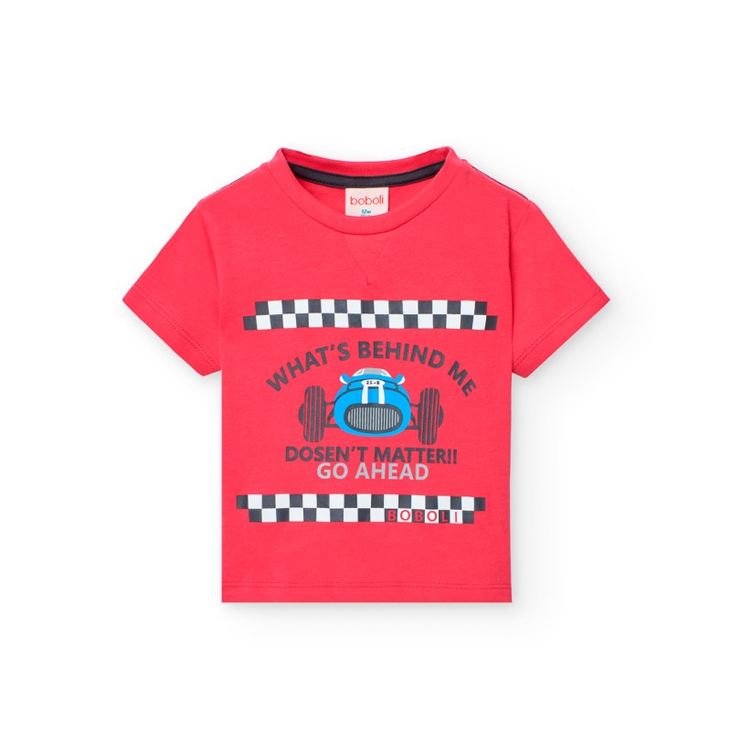 Camiseta punto carreras niño Boboli