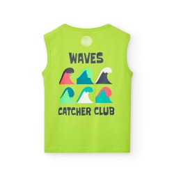Camiseta tirantes olas niño Boboli