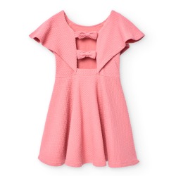 Vestido elastico brocado chica Boboli