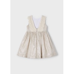 Vestido detalle bordado con lino niña Mayoral