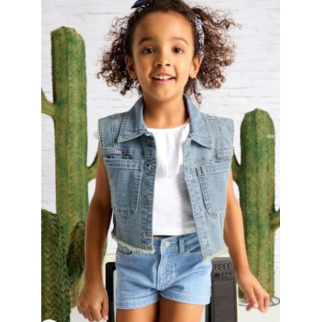 Pantalón corto vaquero básico niña Mayoral