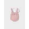 Conjunto peto tricot y blusa bebe niña Mayoral