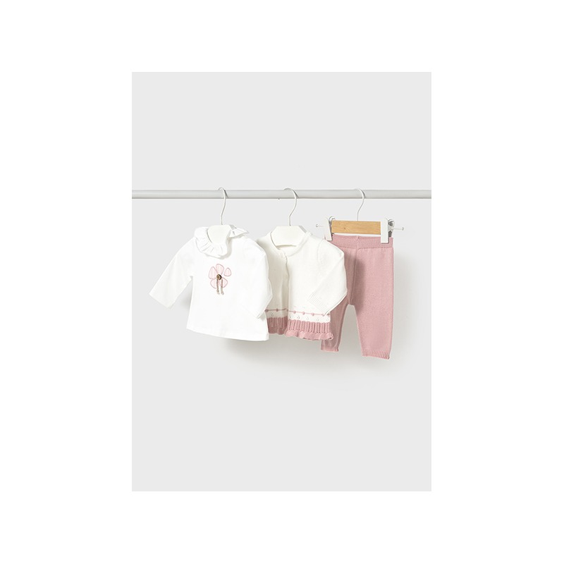 Conjunto 3 piezas tricot bebe niña mayoral