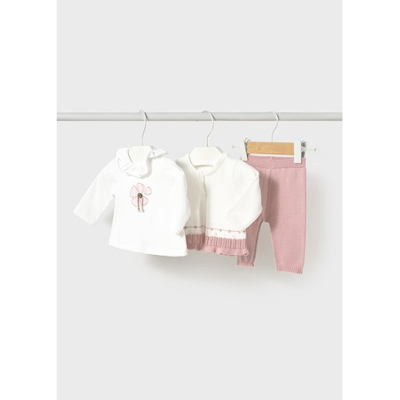 Conjunto 3 piezas tricot bebe niña mayoral