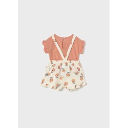 Conjunto peto y camiseta bebe niña mayoral