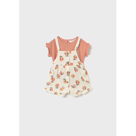 Conjunto peto y camiseta bebe niña mayoral