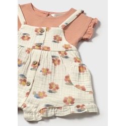 Conjunto peto y camiseta bebe niña mayoral