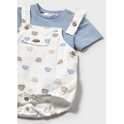 Conjunto peto bordado y camiseta bebe niño mayoral