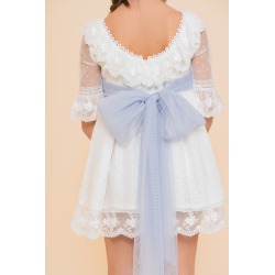 Vestido ceremonia lunar con volante La Ormiga