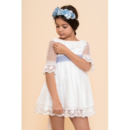 Vestido ceremonia lunar con volante La Ormiga