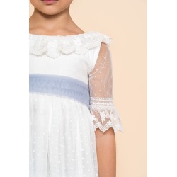 Vestido ceremonia lunar con volante La Ormiga