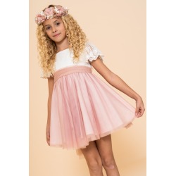 Vestido niña ceremonia tul bicolor La Ormiga