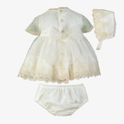 Vestido braguita y capota bebe ceremonia Miranda