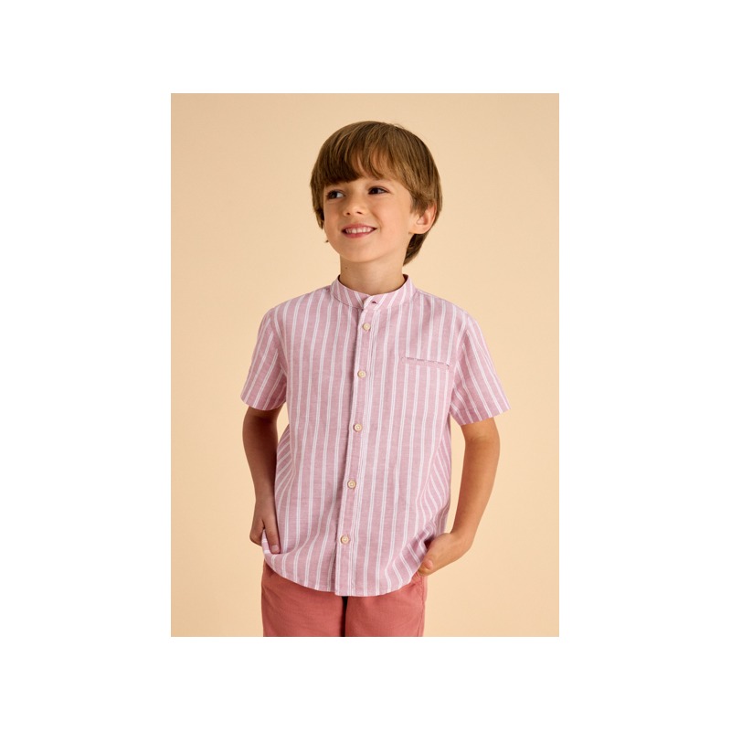 Camisa cuello mao con lino niño mayoral
