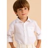 Camisa manga larga con lino niño Mayoral
