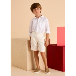Camisa manga larga con lino niño Mayoral
