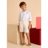 Camisa manga larga con lino niño Mayoral