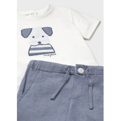 Conjunto camiseta perro bebé mayoral