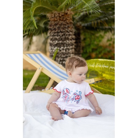 Conjunto Baño Océano bebe niña Calamaro