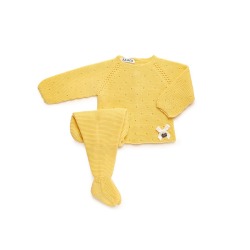 Conjunto bebe 2 piezas calado lazo Juliana