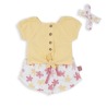 Conjunto niña flores+cinta Babybol