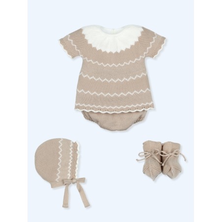 Conjunto bebe m/c  con capota y patucos JAZZY Mac Ilusion