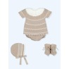 Conjunto bebe m/c  con capota y patucos JAZZY Mac Ilusion