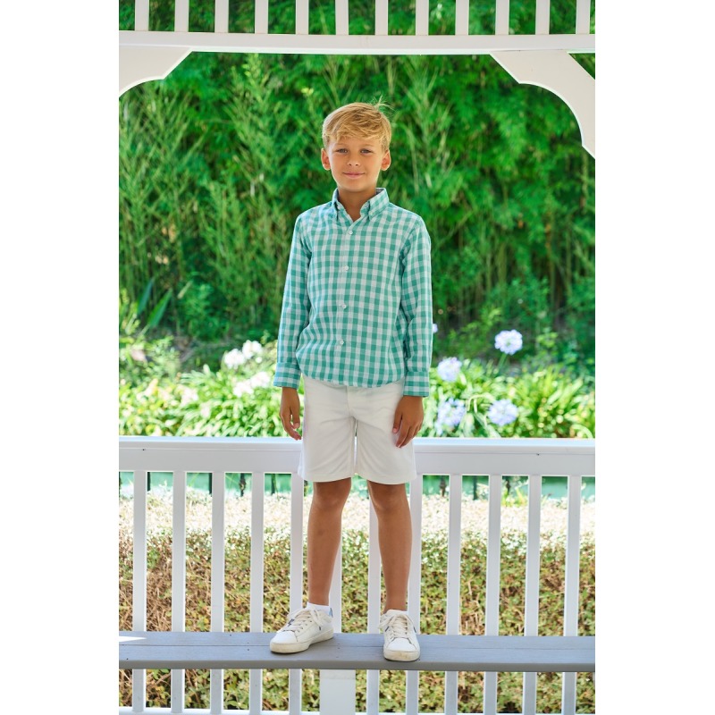 Camisa niño vichy verde La Ormiga