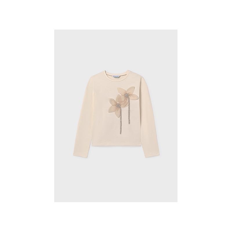 Camiseta m/l bordados chica mayoral