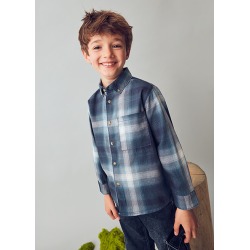 Camisa m/l cuadros niño...