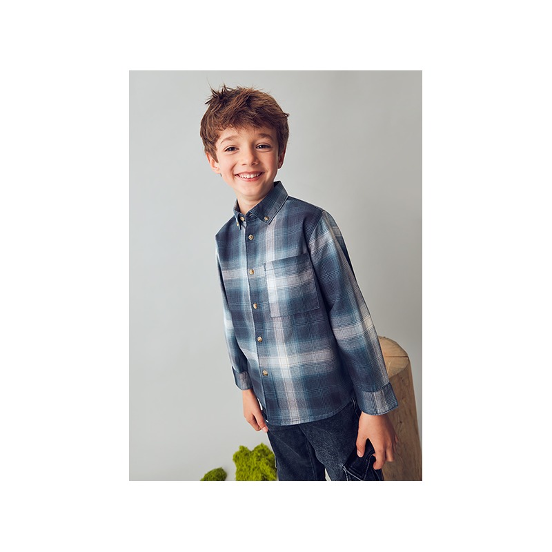 Camisa m/l cuadros niño mayoral