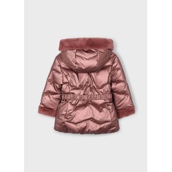Chaqueton metalizado cinturon niña mayoral