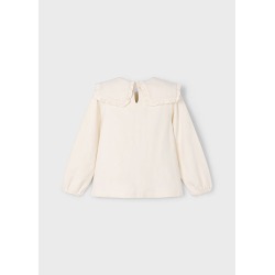 Blusa punto cuello volantes niña mayoral
