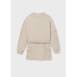 Conjunto falda cargo y sudadera chica mayoral