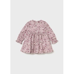 Vestido terciopelo con volantes bebé mayoral