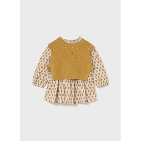 Vestido con chaleco bebé niña mayoral
