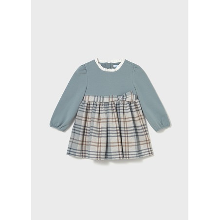 Vestido cuadros combinado bebe niña mayoral