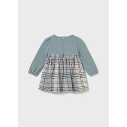 Vestido cuadros combinado bebe niña mayoral