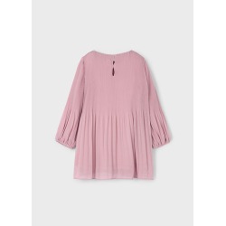 Vestido gasa plisada niña mayoral