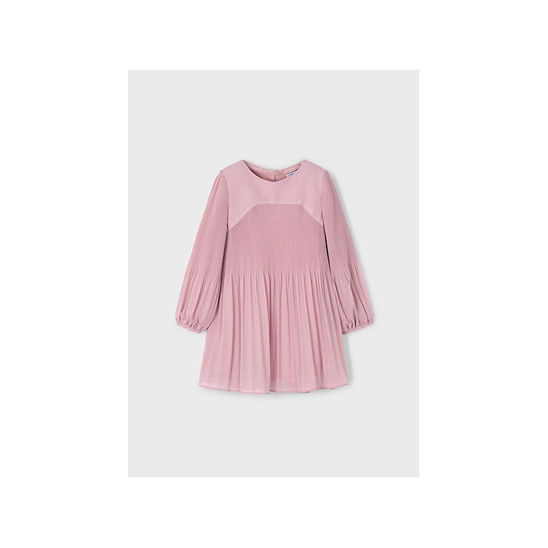 Vestido gasa plisada niña mayoral