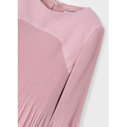 Vestido gasa plisada niña mayoral