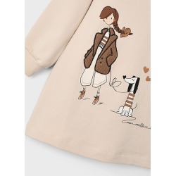 Vestido felpa gráfica niña mayoral