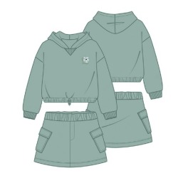Conjunto falda cargo y sudadera niña mayoral