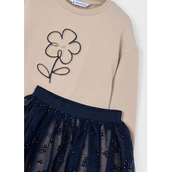 Conjunto falda tul y sudadera niña mayoral