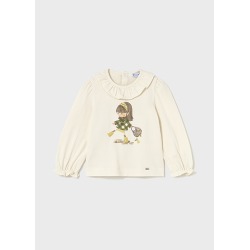 Camiseta m/l cuello volante...