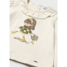Camiseta m/l cuello volante bebe niña mayoral